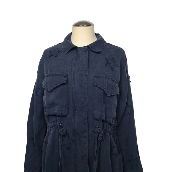 Rails Lancaster Indigo Star Full Zip Snap Button Closure Jacket M - Picture 2 of 11